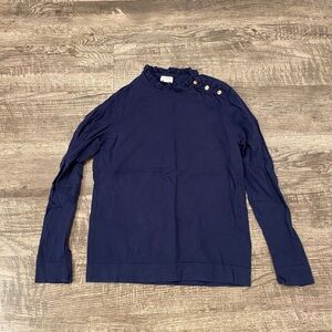 J. Crew Navy Sweater with Gold Buttons